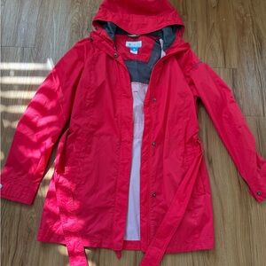 Columbia women’s red rain coat size S